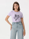 Letter print T-shirt with short sleeves | T-shirt | W DE MODA