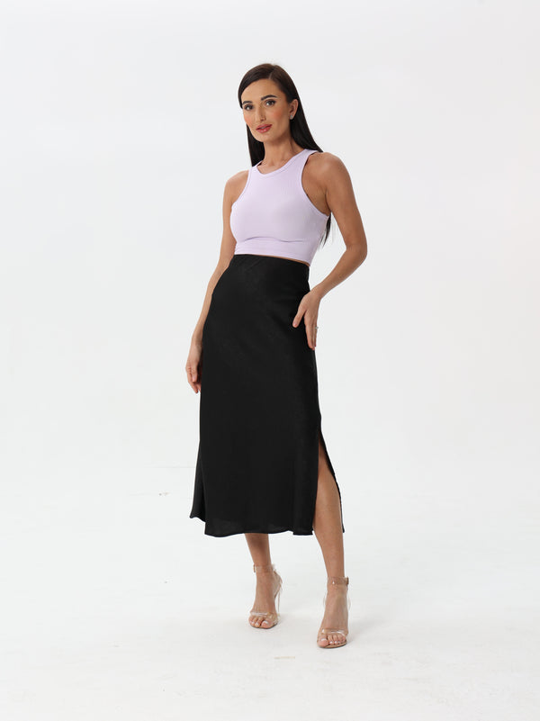 Veined silk skirt | skirt | W DE MODA