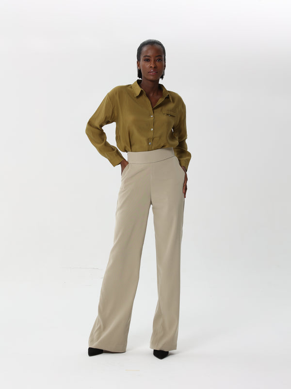 Chiffon formal shirt with button front | Shirt | W DE MODA