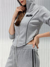 Grey sports suit with cap