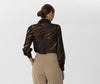 Zebra print chiffon shirt