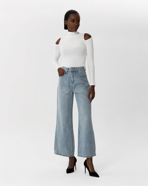 Plain wide-leg jeans | jeans | W DE MODA