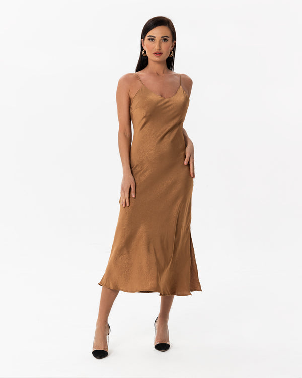 Veined silk midi dress | Dress | W DE MODA