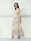 Floral print cloche summer dress