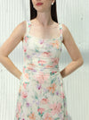 Floral print cloche summer dress