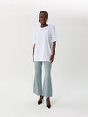 Oversized T-shirt with embroidered collar | T-shirt | W DE MODA