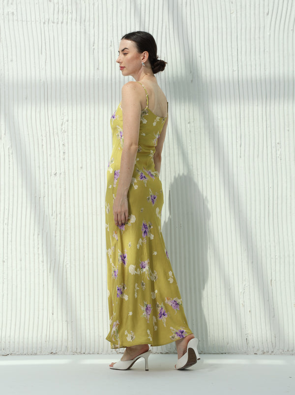 Silk dress with floral print