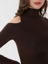 High neck T-shirt With long sleeves