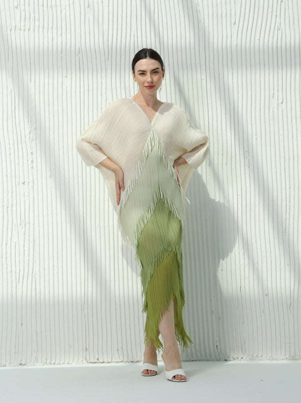 Green gradient loose dress | W DE MODA