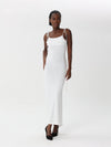 Fitted Silk Dress with Long Slit and Back Ties | Dresses | W DE MODA