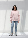 A free size winter T-shirt with embroidered writing in Pink | W DE MODA