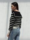 Black striped T-shirt