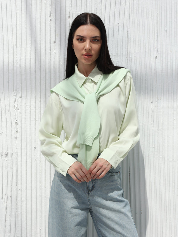 Sweater vest - Plain- Light green