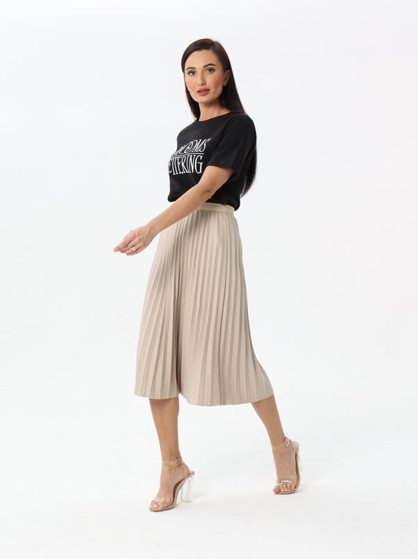 Winter plain pleated skirt | skirt | W DE MODA