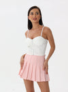 Short pleated skirt