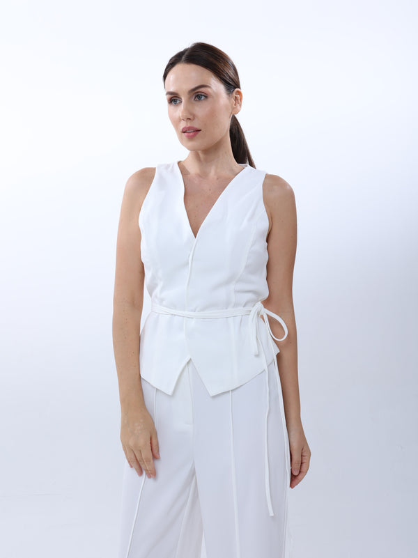 Formal vest set with belt