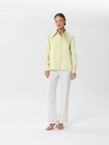 Button-down dress shirt with large V neck | Shirt | W DE MODA