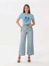 Letter print T-shirt with short sleeves | T-shirt | W DE MODA