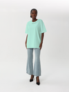 Oversized T-shirt with embroidered collar | T-shirt | W DE MODA