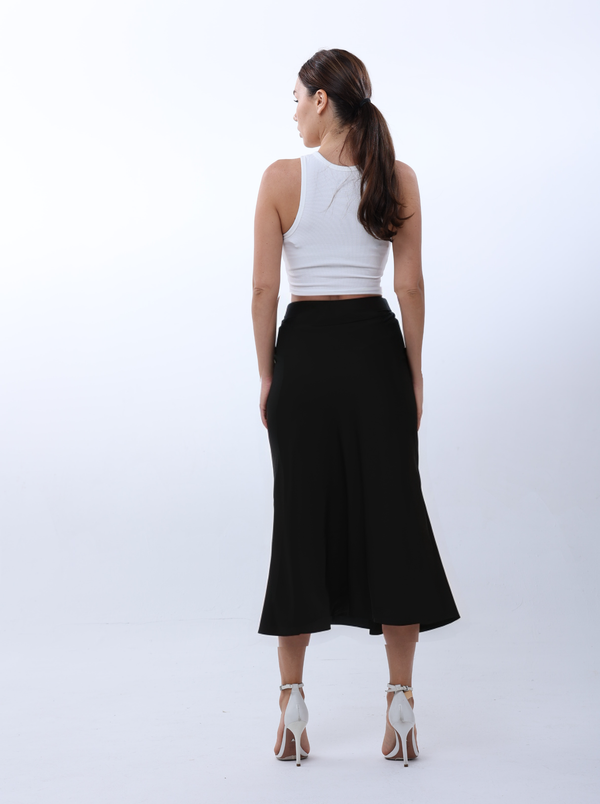 Plain silk skirt