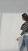 Black striped T-shirt