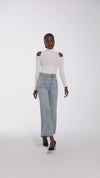 High neck T-shirt With long sleeves