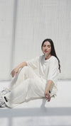 Comfortable casual outfit beige color