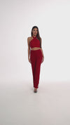 Crossed-neck top set