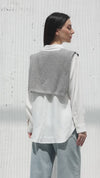 Sweater vest - spotted - Grey color
