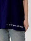 Free size T-shirt with embroidery at the bottom | T-shirt | W DE MODA