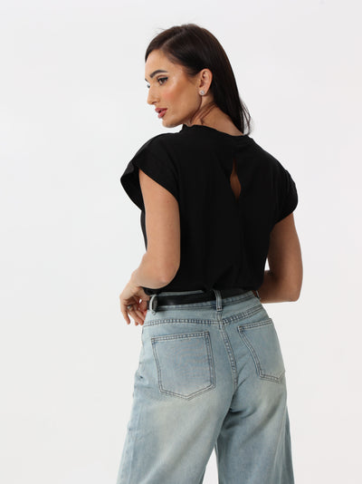Plain T-shirt with shoulder straps