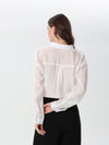 Chiffon formal shirt with button front