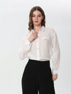 Chiffon formal shirt with button front