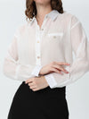 Chiffon formal shirt with button front | Shirt | W DE MODA