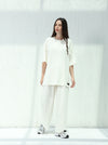 Comfortable casual set, off-white color | W DE MODA