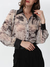 Floral chiffon shirt