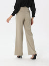 Wide-leg high-waisted formal trousers