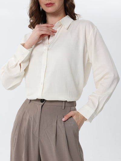 V-neck button-up dress shirt | shirt | W DE MODA