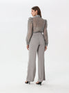 Wide-leg high-waisted formal trousers