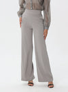 Wide-leg high-waisted formal trousers