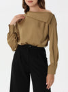 Off the shoulder silk blouse