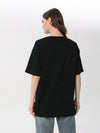 Oversized T-shirt with embroidered collar