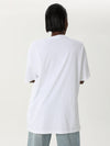 Oversized T-shirt with embroidered collar