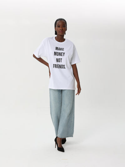 Free size T-shirt with digital print in the middle | T-shirt | W DE MODA