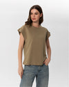 Plain T-shirt with shoulder straps | T-shirt | W DE MODA