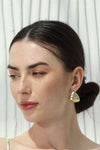 Gold triangle earrings | Earrings | W DE MODA