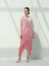 Pink gradient loose dress