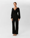 Long-sleeved Jumpsuit with v-neck style | Dress | W DE MODA