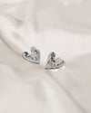 Metal heart shaped earrings