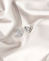 Crystal heart stud earrings | Earrings | W DE MODA